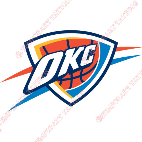 Oklahoma City Thunder Customize Temporary Tattoos Stickers NO.1130